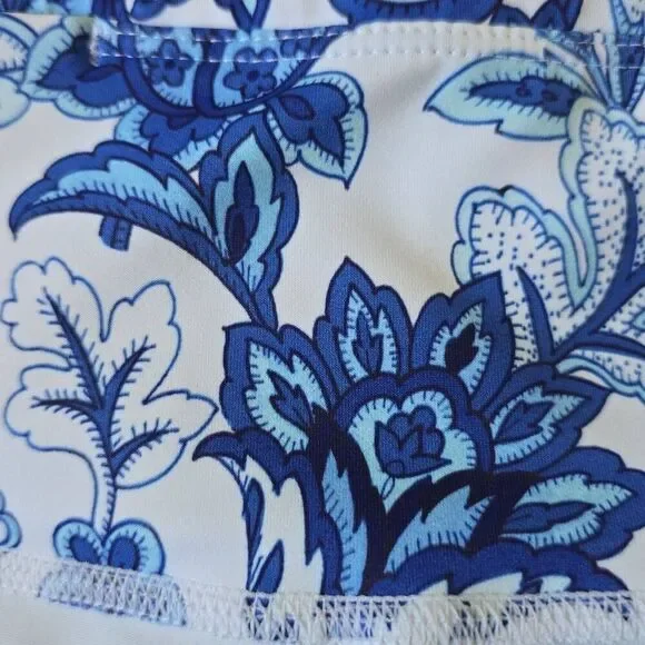 Kira Grace Blue & White Floral Botanical Print Leggings, NWOT, Sz. M - Picture 8 of 9